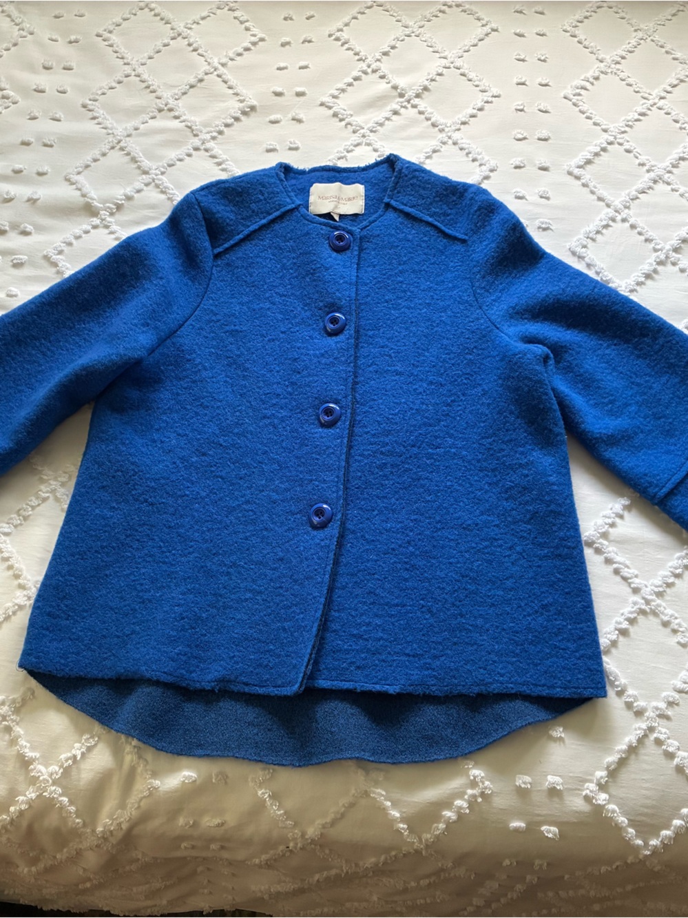 Classic Marisa&Marie Blue Button-Front Jacket